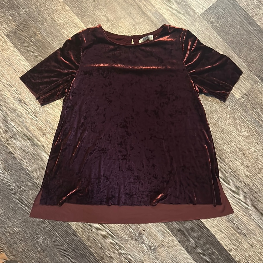 Burgundy Silky Dress shirt